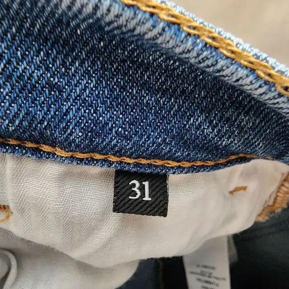 7 For All Mankind Ultra High Rise‎ Cropped Jo Jeans Luxe Vintage Blue Size 31